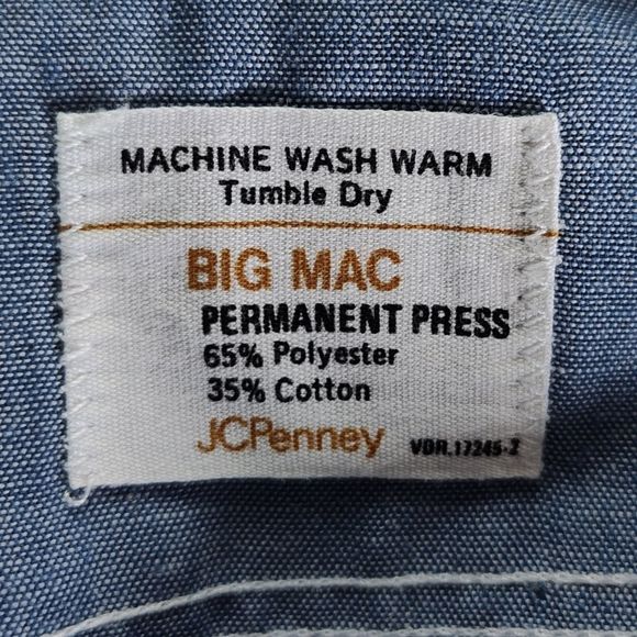 Vintage 70s Embroidered Work Shirt Size L Chambray De Colores Chicken - Picture 16 of 16